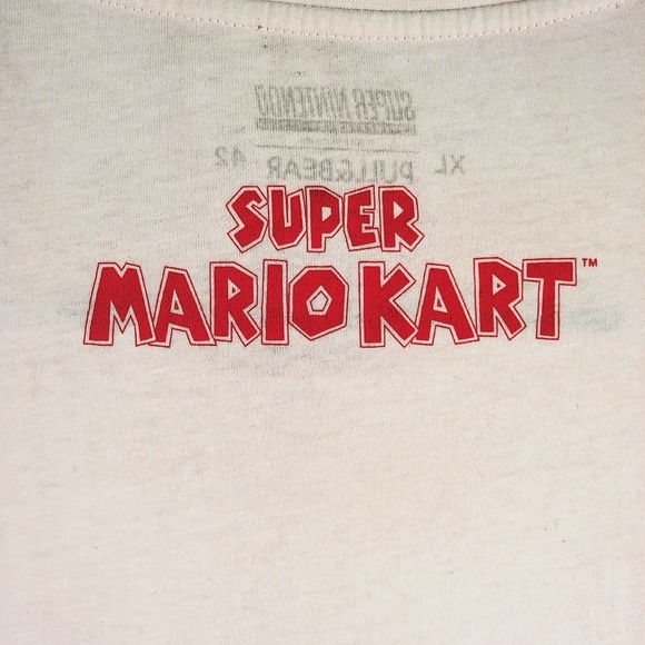 Super‎ Nintendo Mario Kart Nintendo Long Sleeve 8-Bit Graphic Tee XL Video Game - Picture 16 of 16